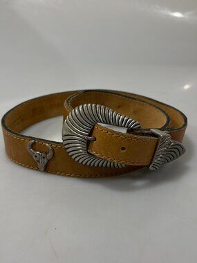 Levis L 30 - 32 Tan Cowhide Leather Southwestern Cowgirl Rodeo Belt 1860